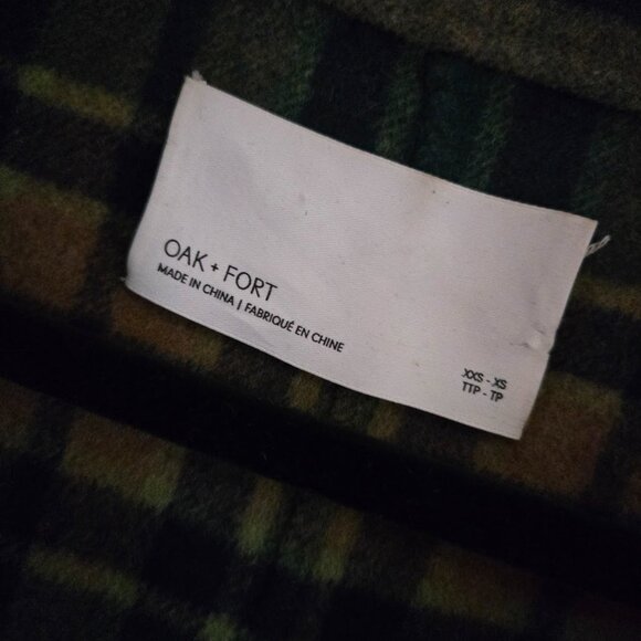 Oak & Fort  Plaid  Light Wool Fall/Winter Coat - Picture 3 of 3